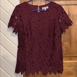 Maroon top